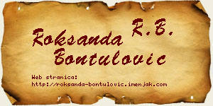 Roksanda Bontulović vizit kartica